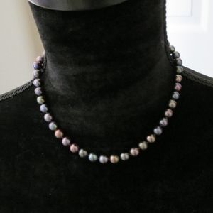 GENUINE FRESH WATER BLECK PEARLS NECKLACE